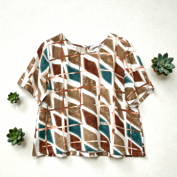 Patch Women Casual Short Sleeve Printed Shirt