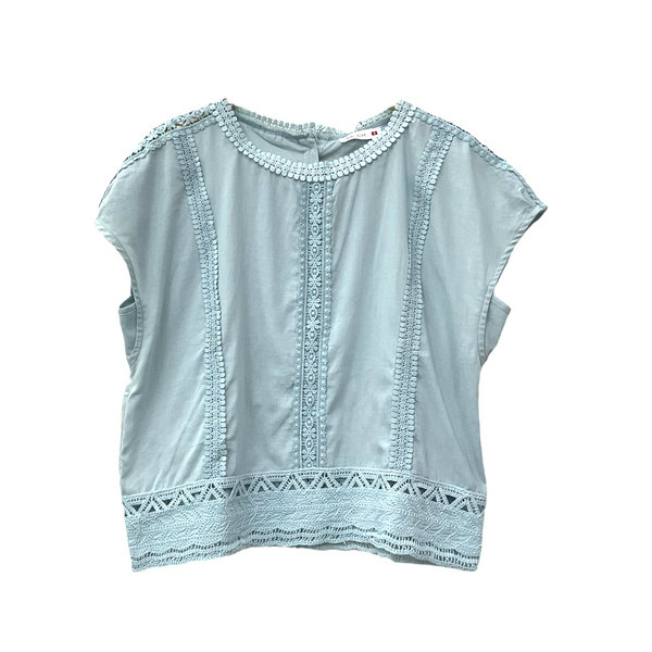 Patch Women Casual Short Sleeve Blouse