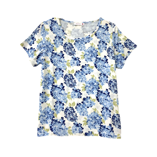 Patch Women Rayon Floral Printed Short Sleeve Round Neck Top