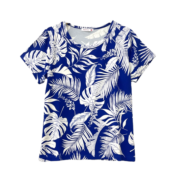 Patch Women Rayon Floral Printed Short Sleeve Round Neck Top