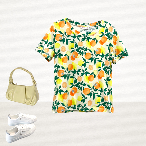 Patch Women Clothes Casual Floral Printed Short Sleeve T-Shirt