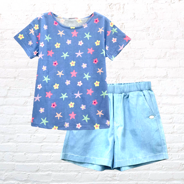Patch Women Cotton Short Sleeve Printed T-Shirt