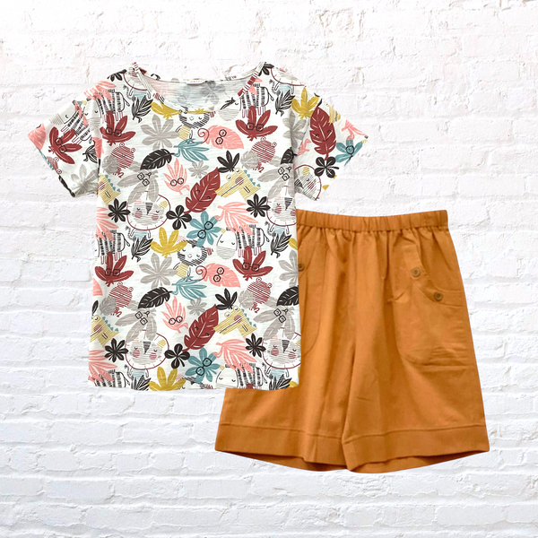 Patch Women Cotton Short Sleeve Printed T-Shirt