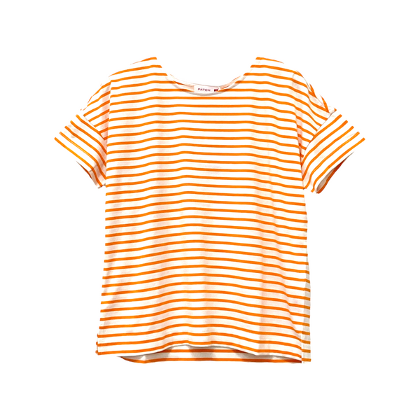 Patch Women Clothes Casual Short Sleeve T-Shirt Striped