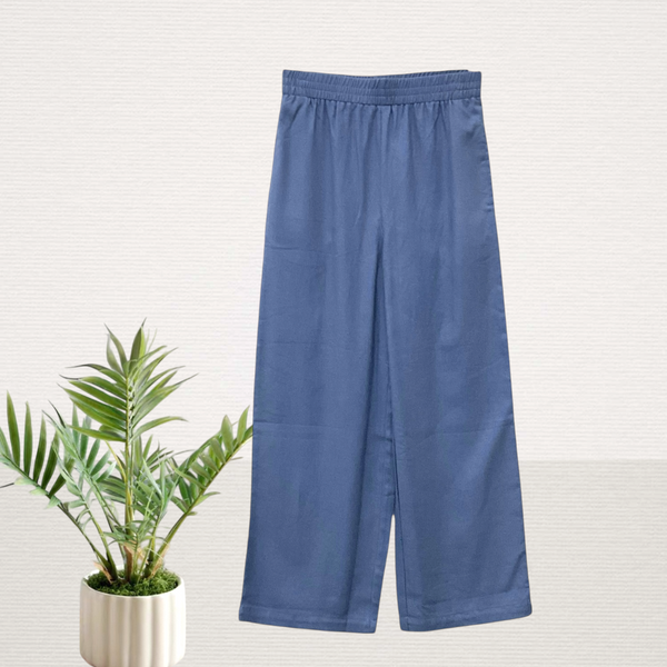 Patch Women Elastic Waist Long Pants