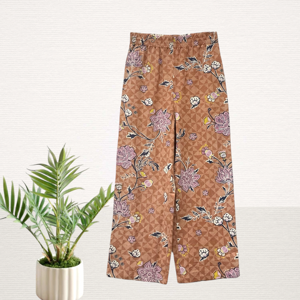 Patch Women Elastic Waist Long Pants