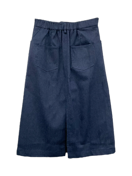 Patch Women A-Line Midi Denim Skirt