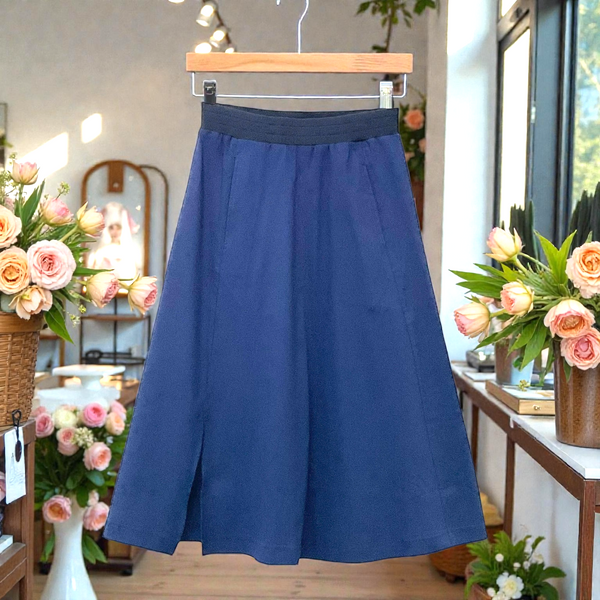 Patch Women Elastic High Waist Skirt