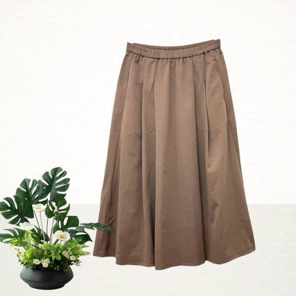 Patch Women Elastic High Waist Skirt