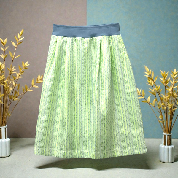 Patch Women Elastic High Waist Skirt