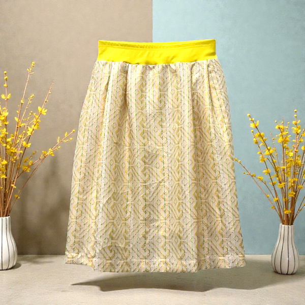 Patch Women Elastic High Waist Skirt