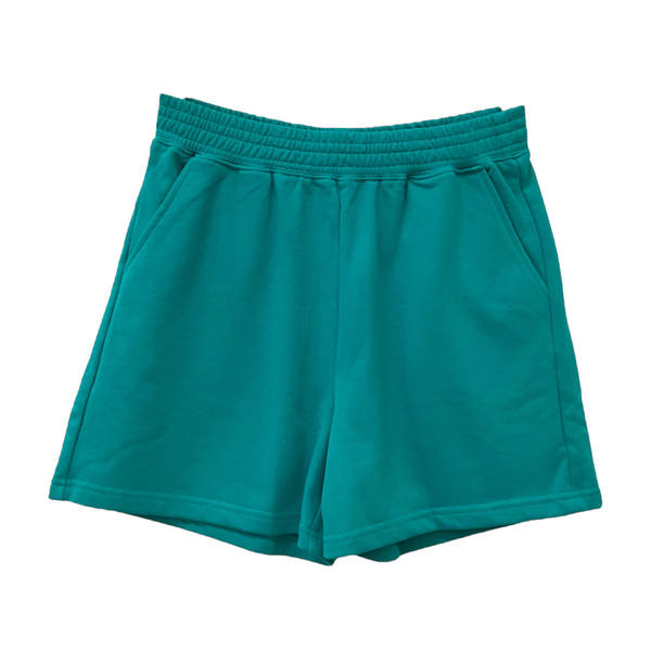 Patch Women's Short Casual Pants Elastic Waist With Pockets