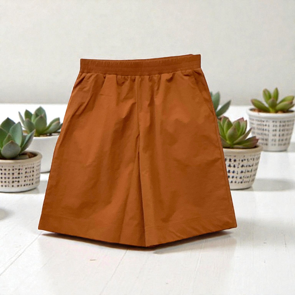 Patch Women Casual Short Elastic Waist With Pockets